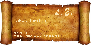 Lakos Evelin névjegykártya