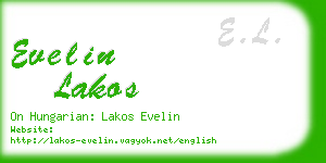 evelin lakos business card